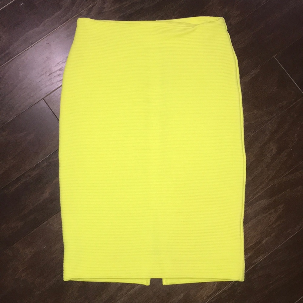 Neon Green Midi Skirt Size Small